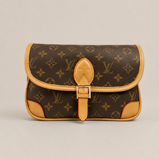 LV Inspired White Monogram Shoulder Bag for Women | Premium Designer Style Handbag