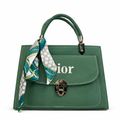 Elegant Structured Top Handle Handbag – Premium Faux Leather Mini Tote (Classic Green)