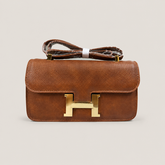 Elegant Brown Women’s Shoulder Bag – Premium Leather Look Handbag
