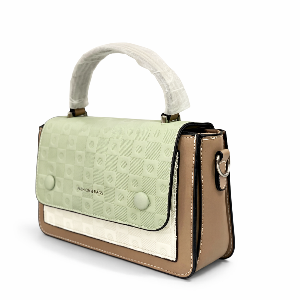 Elegant Mint Green Textured Mini Handbag for Women – Premium Top Handle Crossbody Bag