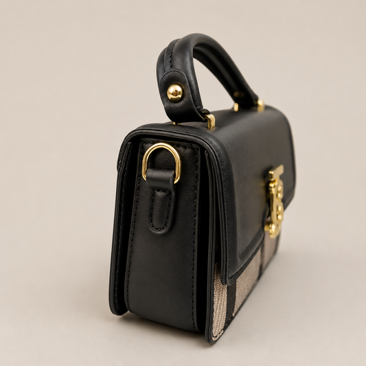 Luxury Black Women’s Handbag | Premium PU Leather Crossbody & Shoulder Bag