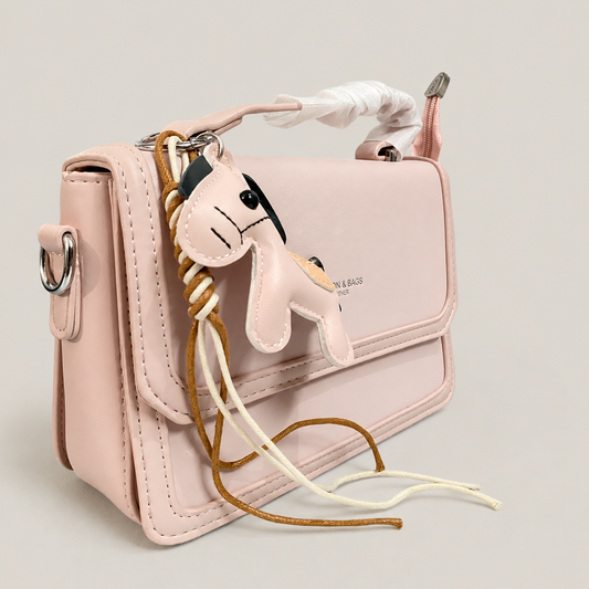 Chic Pink Women’s Shoulder Bag – Premium PU Leather Handbag